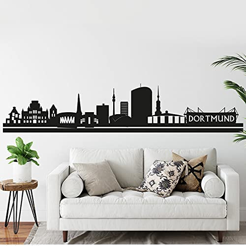 Wandtattoo Skyline Stadt Dortmund Panorama Wandaufkleber Wohnzimmer Büro