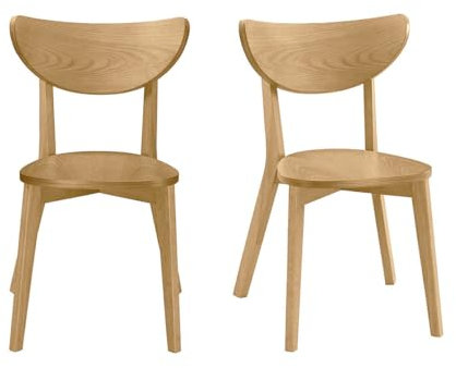 Miliboo Chaises scandinaves Finition chêne (Lot de 2) Leena