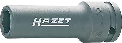 HAZET Kraft-Steckschlüsseleinsatz 901SLG-19, 1/2 Zoll (12,5 mm) Vierkant | 1/2 Zoll (12,5 mm) Vierkant hohl, Antrieb 1/2 Zoll (12,5 mm) Vierkant hohl, Abtrieb Außen-Tractionsprofil Sechskant, SW 19 mm
