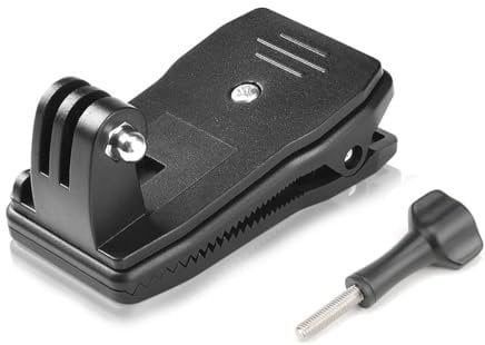 fantaseal 360° Girevole di Clip Portatile Regolabile per Zaino, Action Cam Supporto Morsetto di Montaggio Tracolla Antiscivolo Compatibile con GoPro Hero 10 9 8 7 6 5 DJI Osmo Xiaomi Camera Accessori