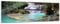 Bilderdepot24 Glasbild - Wasserfall im Wald - 120x40 cm - Deko Glas - Wandbild aus Glas - Bild auf Glas - moderne Bilderdepot24 Glasbilder - Glasfoto - Echtglas