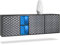 Vladon Sideboard Kommode Cuba, Made in Germany, Korpus in Schwarz matt/Fronten in 3D Stahlgrau, inkl. LED Beleuchtung