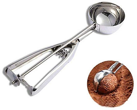 DIVISTAR Teaspoon Cookie Scoop 1 Tablespoon, Stainless Steel Medium Cookie Dough Scoop Set