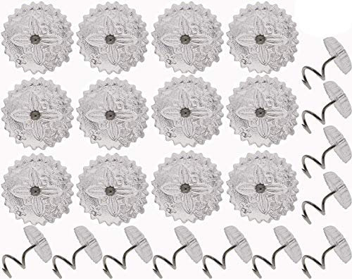 Mini Skater 50 Stück transparente Köpfe Schraube Nagel Twist Pins Headliner Polster für Schonbezüge Stuhl Couch Möbel Auto Schonbezüge Bettrock Feste Decken Sofa Sets 1,9 cm 30 pcs farblos