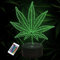 FULLOSUN 3D Nachtlichter, Leaf Illusion Lampe mit Smart Touch 16 Farben Wickeltisch Schreibtisch Schlafzimmer Dekor Optische Home Room Store Dekoration