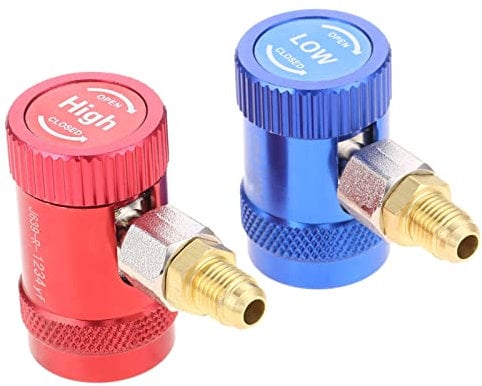 Adapter Refrigerant R1234yf Quick Couplers 1/4 Male Port High/Low Side R1234yf Adapter Manual Couplers Car Air Tool Set A/C Refrigerants Manifold Gauge Hose Air Con Adapters