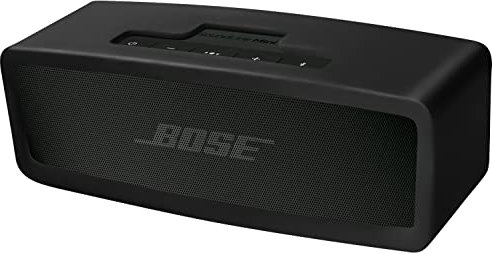 Geiomoo Compatible with Bose SoundLink Mini/Mini II Silicone Carrying Case, Portable Scratch Shock Resistant Cover (Black)