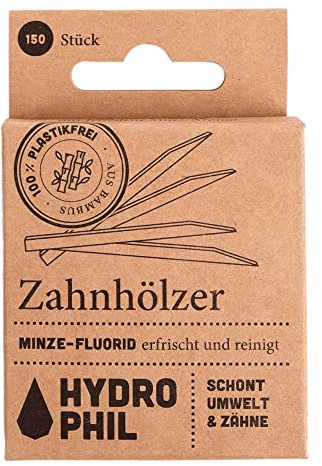 Hydrophil Zahnhölzer, Minze-Fluorid, 1 Pck