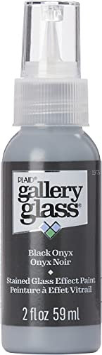 FolkArt Gallery Glass Paint 2oz-Black Onyx