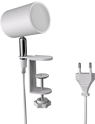 ledscom.de Klemmleuchte WAIKA, Schalter, weiß matt, inkl. LED GU10 Lampe, 450lm weiß