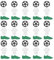 Gadpiparty 2022 Coupe du Monde Confetti: 50Pcs Match de Ballon de Football de Football Confetti Table Maître de Table pour Le Bar à Domicile du Bureau du Bureau