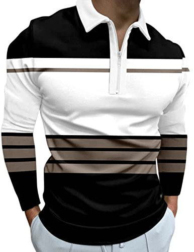 LAOSU Polo Sportif Homme Grande Taille - Rugby, Vacances, Mode Confort Tendance Vintage, Haut Décontracté, Bordeaux, Noir, XXL (j18ML43it)