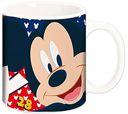 Disney Tazza Topolino bianco stampato, 100% gres porcellanato, capacità circa 320 ml.