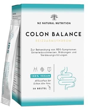 Remède Efficace Contre le Syndrome du Côlon Irritable. Aloe Barbadensis 250 mg. Diarrhée, Maux de Ventre, Ballonnements. Traitement de 30 Jours. CE. N2 Natural Nutrition