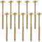 AERZETIX - C67509 - Lot de 10 Vis à bois Ø8x140mm à tête large bombée - à empreinte étoile Т40 - en acier zingué - menuiserie, contreplaqués, agglomérés, mélaminés