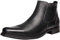 ANUFER Uomo Fresco Retro Vera Pelle Stivali Chelsea Caviglia Alta Scarpe da Sera Nero SN01905 EU45