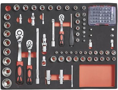kaiserkraft | Werkzeug-Shadowboard | Steckschlüssel | für BxT 490 x 340 mm
