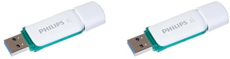 Philips - Édition Neige - 8 Go USB 3.0 - Gris Ombre (Lot de 2)