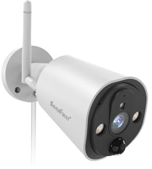 SecuFirst 2K Zusatzkamera für Überwachungskameras Aussen Set (CWL401W,CWL401W/2),Arbeiten Sie nur mit Monitor System.