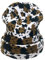 HUSSATOP Wintermütze für Damen und Herren, gestrickt, Kuh-Druck, warm, lässig, Totenkopf-Mütze, dicke Bündchen, Skimütze, E-Weiß und Schwarz, Einheitsgröße