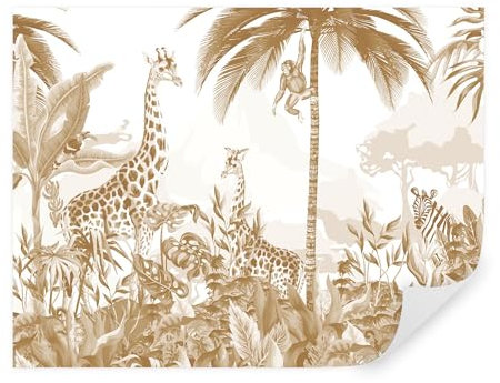 TAPEKO Papier Peint Panoramique Elégant Monochrome 260x180 cm Sfari dans un style Sablonneux Papier Peint intissé pour Chambre Salon Décoration Murale u73542