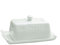 GLigeT Butterschale Keramik-Butterdose mit Deckel, einfacher rechteckiger Butter-Organizer, Brot-Butter-Box mit Messer Butterglocke