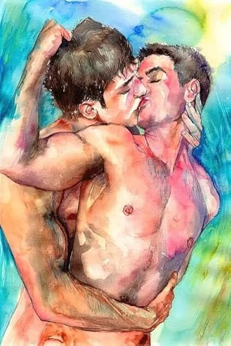Männer Sexy Körper Leinwand Drucke Poster Männer Nackt Poster Gay Bild Abstrakte Wand Kunst Erwachsene Malerei Dekor Gay Geschenk A1 60X80Cm Kein Rahmen