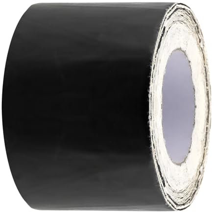 CHUENHEI Butylband Schwarz 100mm x 10m, Selbstklebendes Wasserdichtes Dach Reparaturband, Butyl Dichtband Dichtungsband Klebeband für Loch Dach Rohr Wohnmobile