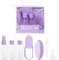 Flintronic Travel Bottles Set for Toiletries, Leak-Proof Silicone Travel Containers, Small Mini Empty Squeeze Bottles Travel Accessories for Toiletries, Shampoos, Conditioner and Lotion-Purple