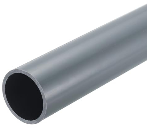 QUARKZMAN Tube Rigide en PVC Tube Rond 36,8mm ID 42mm OD 20cm Longueur Gris Clair pour Conduite d'Eau, Artisanat, Manchon de Câble