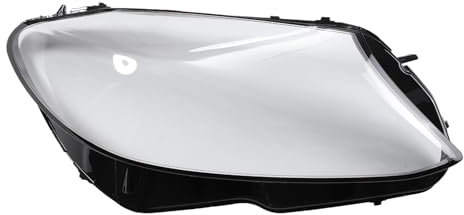 Partuto Scheinwerferabdeckung Nr. A2059067403 Auto Frontscheinwerfer rechts Scheinwerferlinse Klarglasabdeckung für Mercedes Benz W205 C180 C200 C260L 2015-2018 PC Schwarz Klares Glas