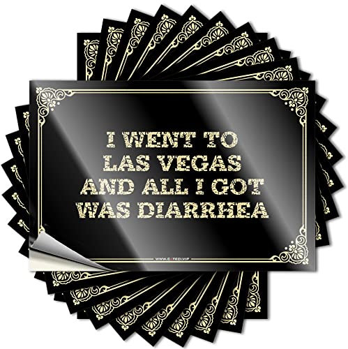 Auto-Aufkleber für Männer, I Went to Las Vegas and All I Got was Diarrhea, lustige Hardhat-Sticker und Aufkleber für Erwachsene, 12 x 18 cm