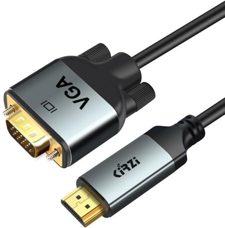 Kirzi HDMI to VGA Cable, Uni-Directional HDMI Computer to VGA Monitor Cable (15ft)