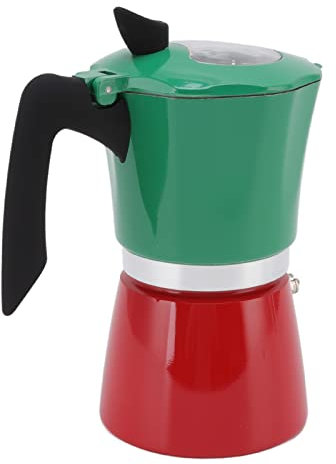 Headerbs Caffettiera in Alluminio con Coperchio Trasparente per Viaggi, Design Classico Italiano (N. 6 Pentole 300ML)