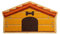 Fisura – Tapis de Porte extérieur “Maison Chien” en Coco avec Base antidérapante en PVC. Tapis de Forme Originale. Tapis de Chiens. Peint à la Main. Dimensions : 70 cm x 40 cm