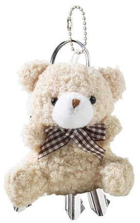 Breloque en forme d'ours pour sac à main, pendentif décoratif en peluche pour sac à dos, breloque décorative pour sac à dos, accessoires de porte-clés de sac à main, abricot, Refer to description