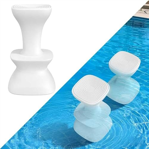 Aquenelle 76,2 cm Poolhocker für Unterwasser, vorgewichtete Poolhocker mit Fußstütze, wasserdichte Terrassenmöbel mit verstellbaren Füßen für Poolsitze für Rand, 1 Stück