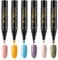 6PCS Nail Polish Pens,Nail Varnish Pens Waterproof Nali Pen Polish Durable Nali Varnish Pen Suitable for Girls Home and Professional Manicure 6 Colors