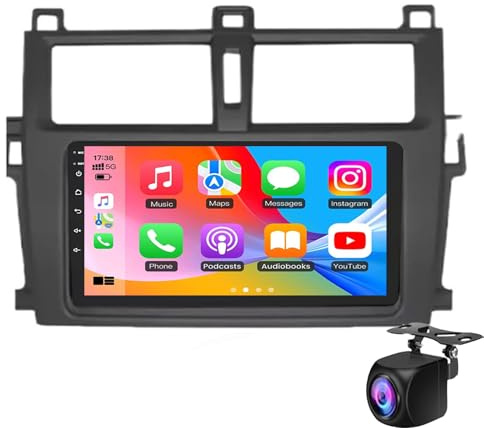 Generisch „Toyota Verso-S Ractis Subaru Trezia 9 Android-Autoradio-Stereo mit CarPlay, Android Auto, GPS, Bluetooth, DAB, IPS 2.5D-Touchscreen, Lenkradsteuerung, MirrorLink“