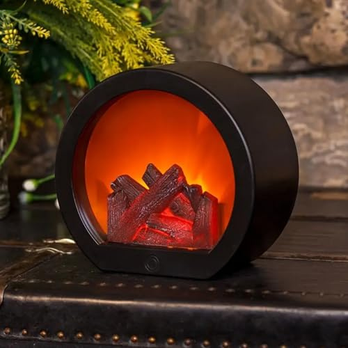 Led Kamin, Kaminfeuer, Kaminfeuer Laterne, USB&Batteriebetrieben Deko Kaminfeuers, Touch-Bedienung Elektrische Kamine Mit Flammeneffekt Für Indoor Outdoor Wohnzimmer Eingang Terrasse Schlafzimmer