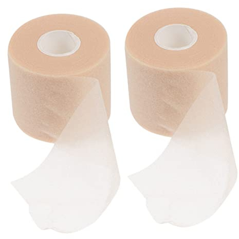 COLLBATH 2 Rollen Elastisches Sportschutzband Hautfarben Atmungsaktiv Stoßdämpfend Vorgewickelte Unterlage für Knöchel Handgelenke Knie für Sportverletzungen und Muskelunterstützung