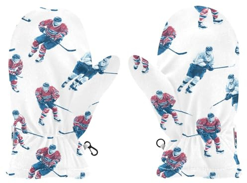 Plaaee Winter Gloves for Toddler Kids Ce Hockey Player White Boys Girls Soft Warm Gloves Children Mittens S