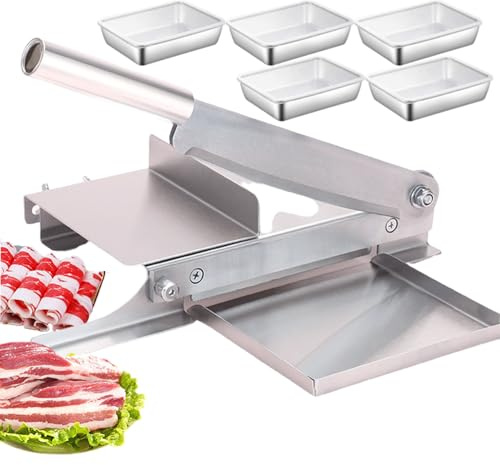 Couperet à viande, trancheur d'aliments épaisseur réglable, coupe-os for poisson, poulet, bœuf, et légumes