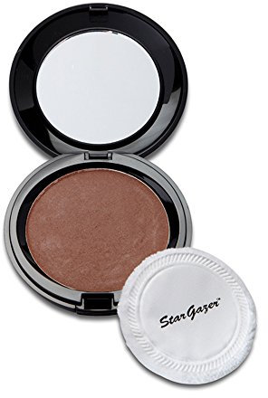 Pressed powder Body Glow, pressed powder full cover foundation including mirror and puff applicator