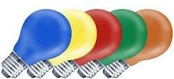 NCC-Licht 10er Pack Ersatzleuchtmittel E27 25W farbig sortiert