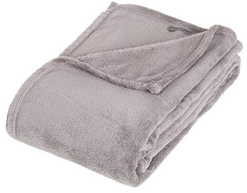 Atmosphera - Plaid - Microfibre - Gris Clair - 125x150 cm