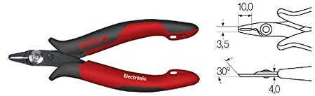 Wiha Schrägvornschneider Electronic sehr schmaler, kurzer Kopf ohne Wate in Blister (27397) 118 mm