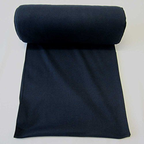 Stoff Meterware Bündchen Bündchenstoff Schlauchware Jersey marine dunkelblau blau Bezug Wohnwagen