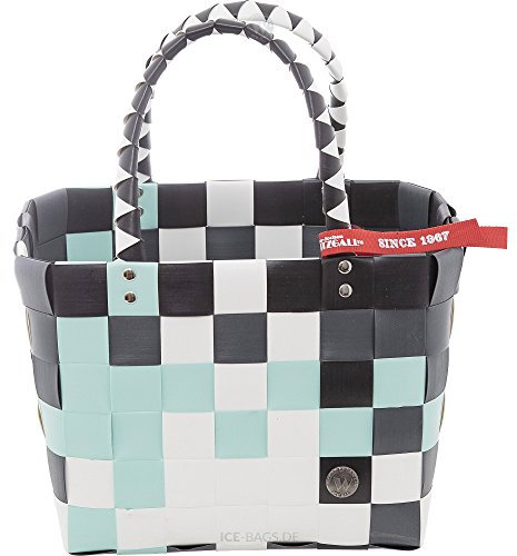 Witzgall 5008-48 Mini Tote Bag, Weiß, Grün, Silbergrau, 29 x 22 x 22 cm, Unisex-Erwachsene