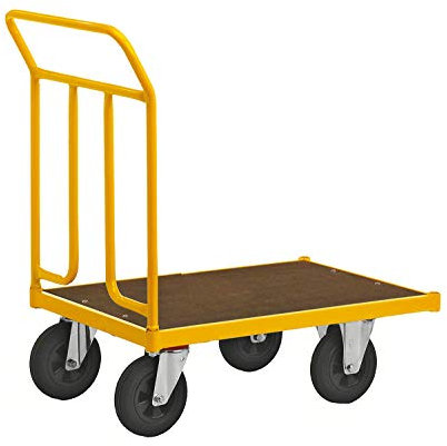 Transportwagen | Gelber, pulverlackierter Plattformwagen